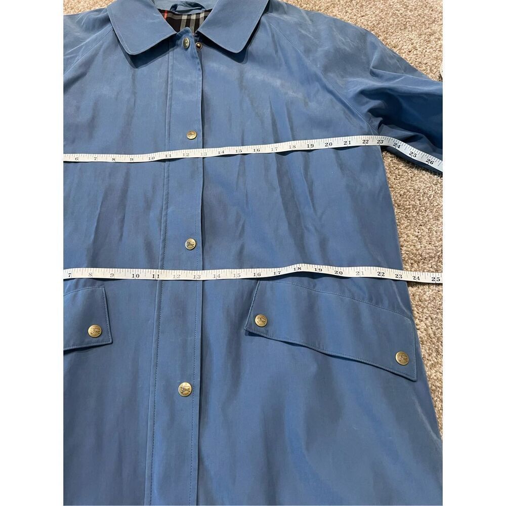 Burberrys’ women coat blue oversize full zip pockets size M - Picture 11 of 13